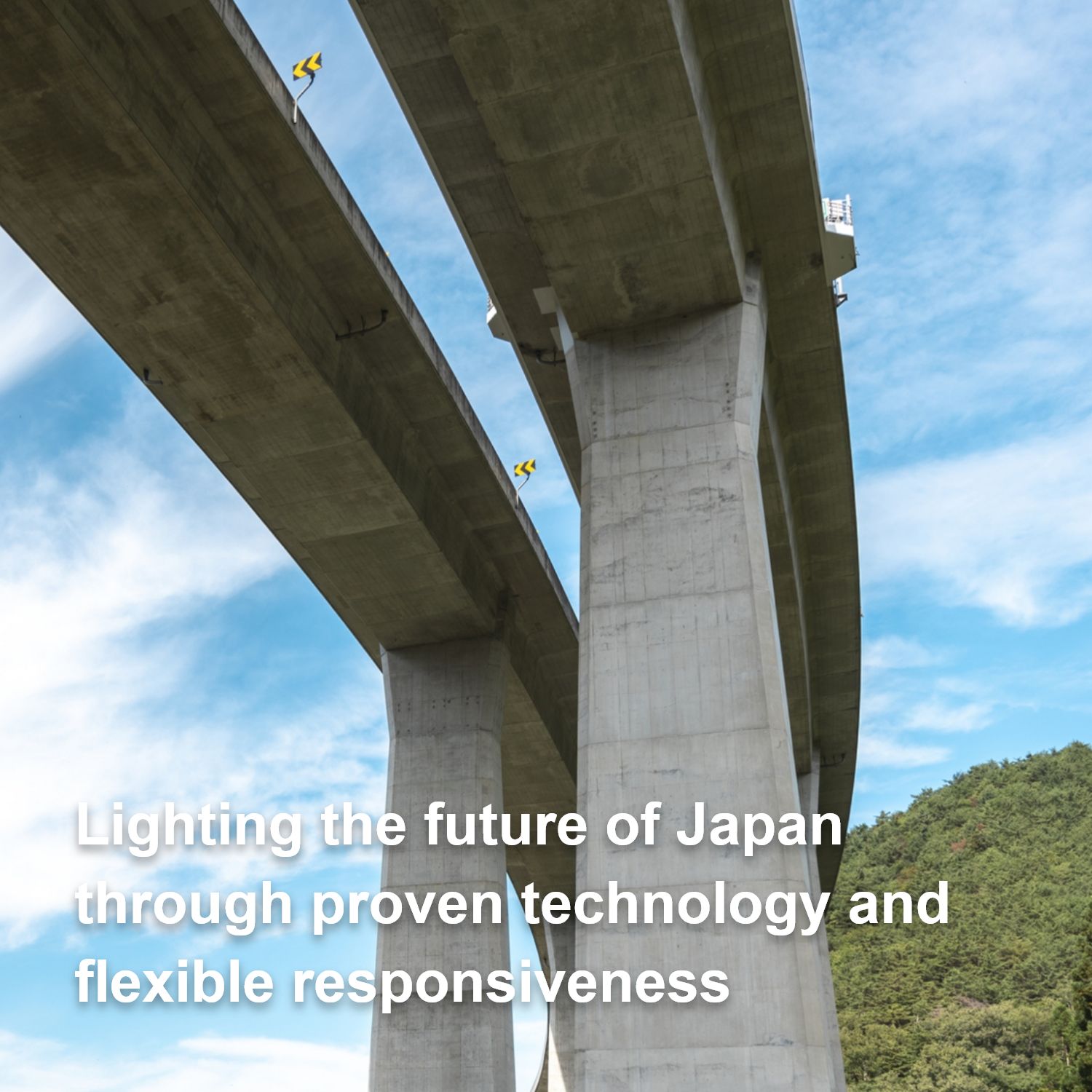 We will illuminate Japan's future with reliable technology and flexible response.